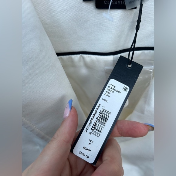 Alice + Olivia BREANN FITTED BLAZER + Walker Pants in Off White Ecru NWT! - Picture 13 of 14